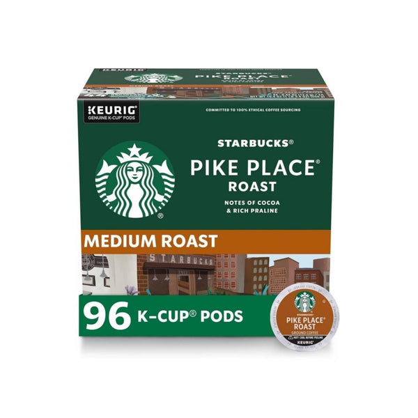 96 Starbucks K-Cup Coffee Pods (Pike Place or Sumatra)