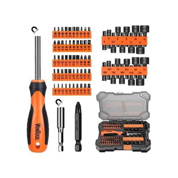 73-in-1 Steel Screwdriver Bit Set with Nut Drivers