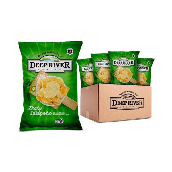 24-Pk Deep River Zesty Jalapeno Kettle Cooked Potato Chips, 2-Oz Bags