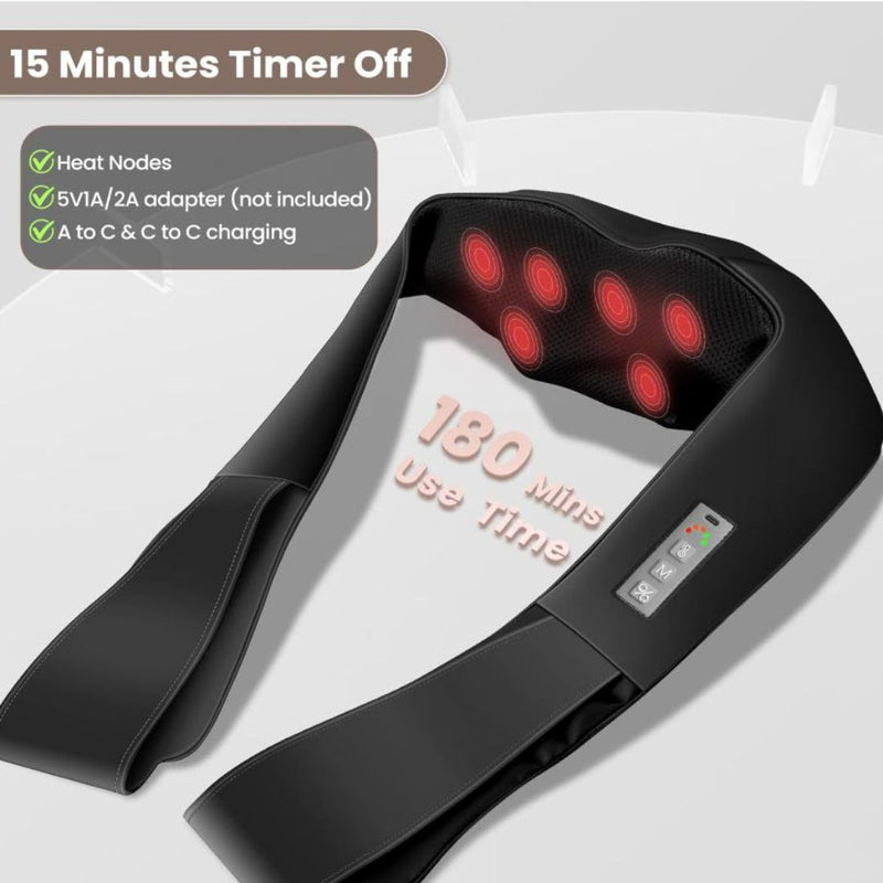Cordless Deep Tissue Neck/Shoulder Massager w/ Heat