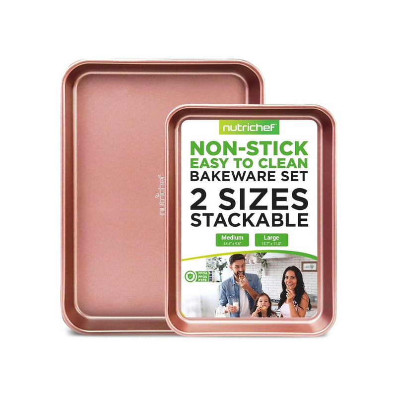 2-Piece NutriChef Nonstick Cookie Sheets