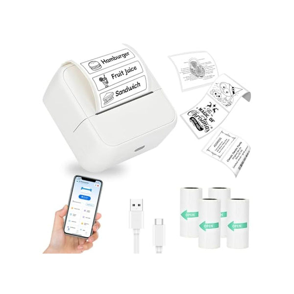 Thermal Sticker Printer, Bluetooth Mini Label Maker Machine