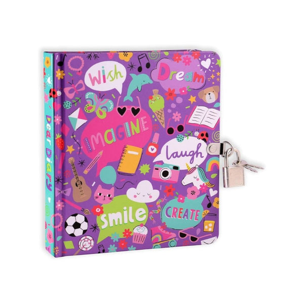 My Favorite Things Lock and Key Diary Notebook