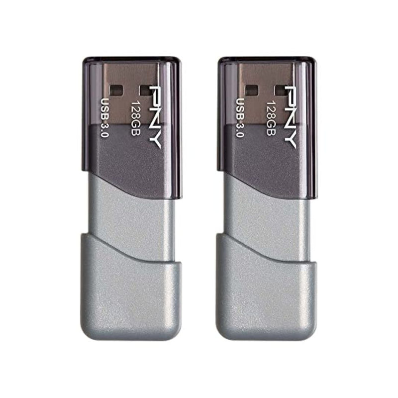 2 Pack Of PNY 128GB Turbo Attache 3 USB 3.0 Flash Drives