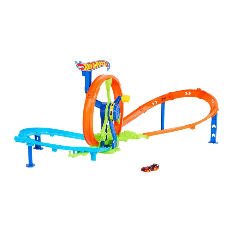 Hot Wheels Toy Car Track Set, Launch and Loop Playset
