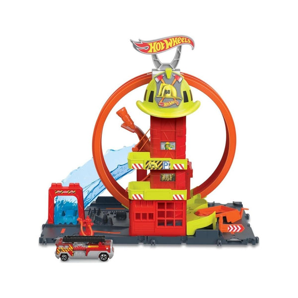 Hot Wheels City Fire Station with Super Loop Playset