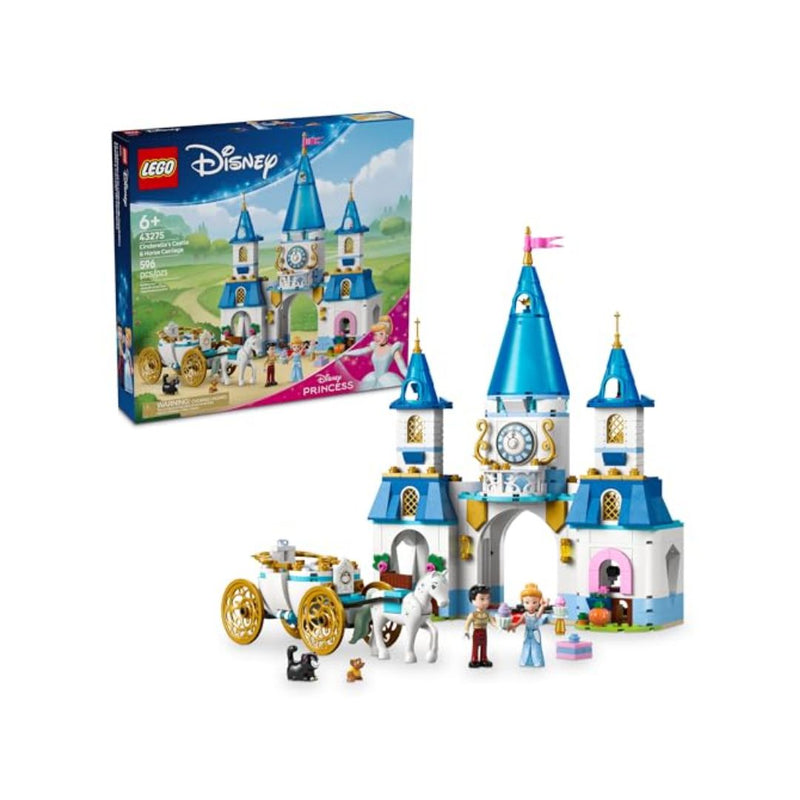 596-Pcs LEGO Disney Princess Cinderella's Castle And Horse Carriage Playset