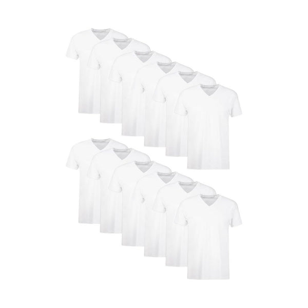 12 Hanes Men’s Cotton V-Neck Undershirts