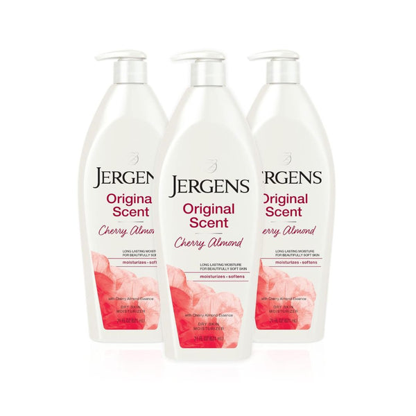 3 Bottles of Jergens Original Scent Dry Skin Body Lotion