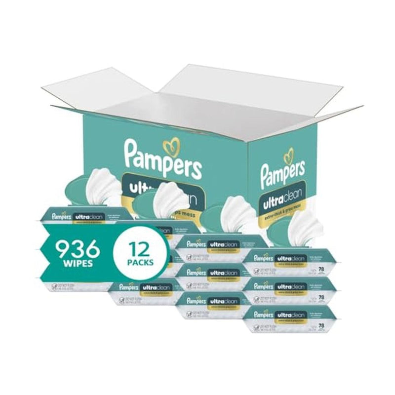 936 Count Pampers Ultra Clean Hypoallergenic Baby Wipes