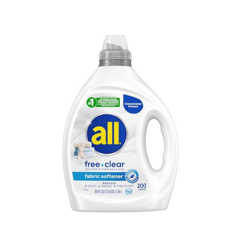 all Free Clear Original Liquid Fabric Softener 200 Load Bottle