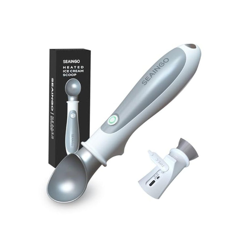 Heated Electric Ice Cream Scoop with Safety Lock