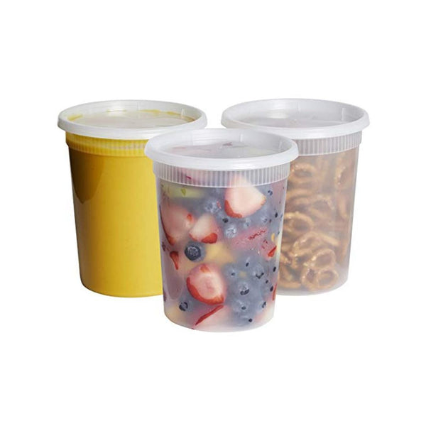 24 Pack 32oz Deli Containers with Lids