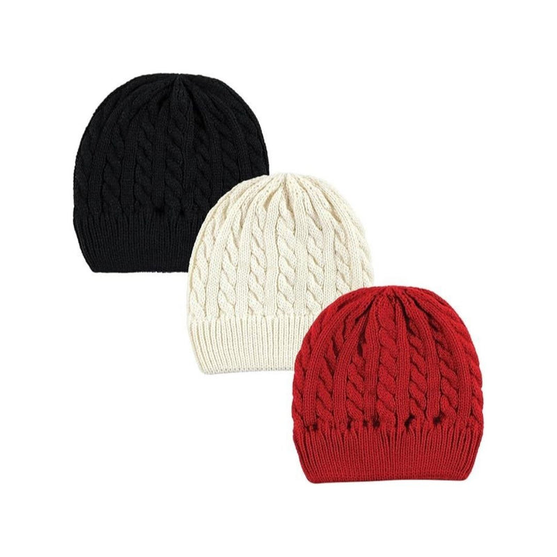 3-Pack Hudson Baby Baby Knit Cuffed Beanies