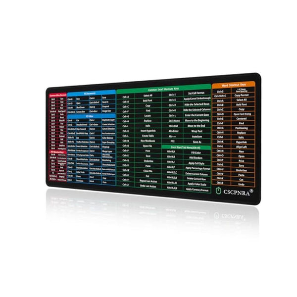 Large Excel Cheat Sheet Desk Pad Office Mouse Mat – simplexdeals