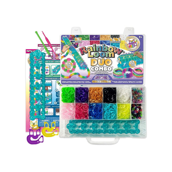 Rainbow Loom DUO Combo with JEWEL Rubber Bands Collection