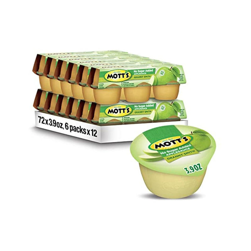 72 Pack Mott's No Sugar Added Granny Smith Applesauce Cups