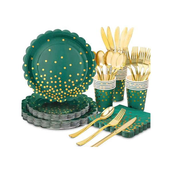 175-Piece Disposable Party Plates and Napkins Set