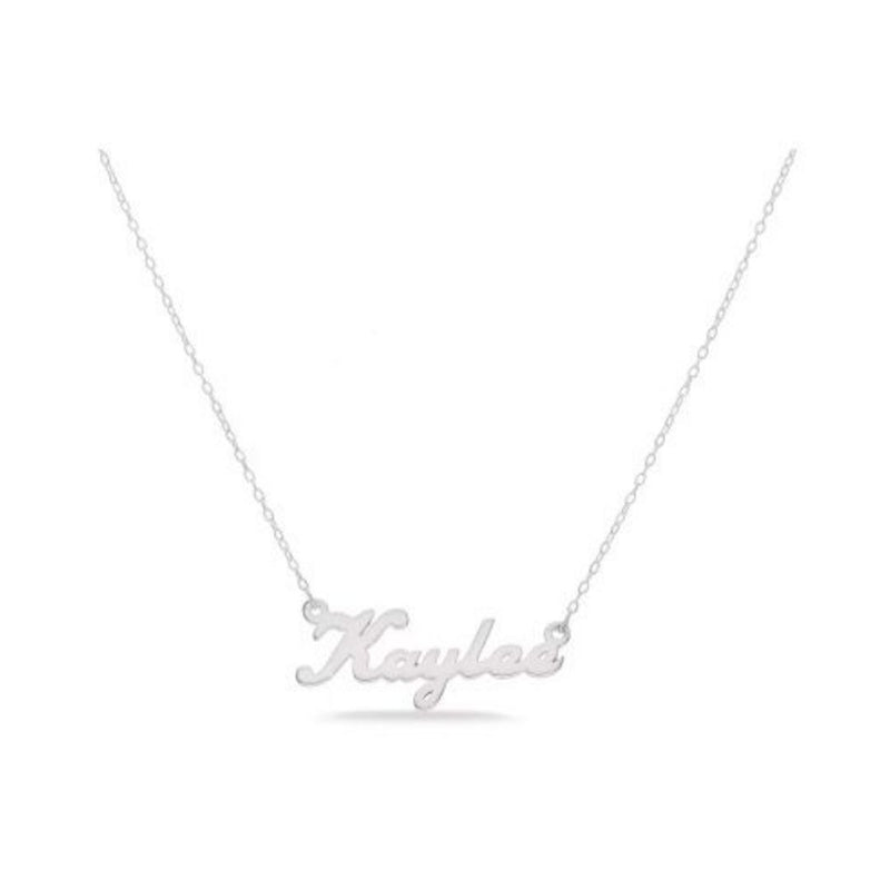 Zales Personalized Bold Script Name Necklace in Sterling Silve