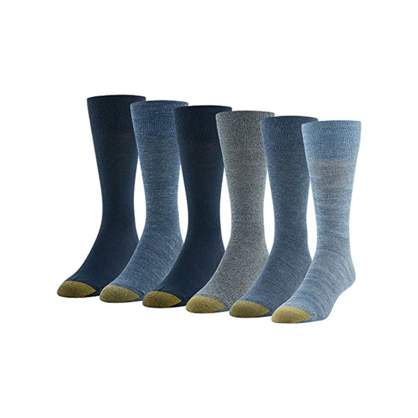 6 Pack Of GOLDTOE Men's Cambridge Crew Socks