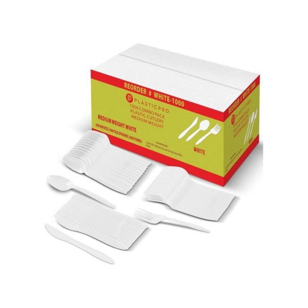 1,000 Piece Disposable Cutlery Sets (5 Colors)