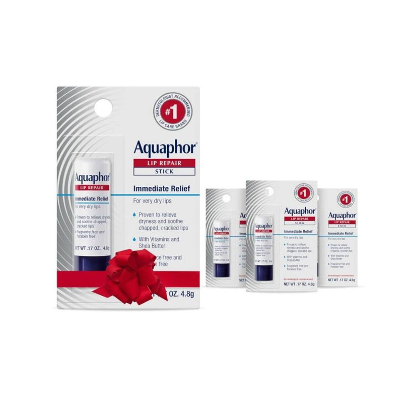 4-Pack Aquaphor Lip Repair Moisturizing Lip Balms