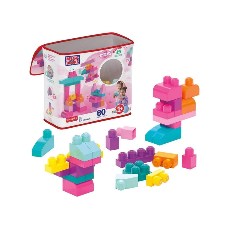 80-pcs MEGA BLOKS Toddler Blocks with Storage