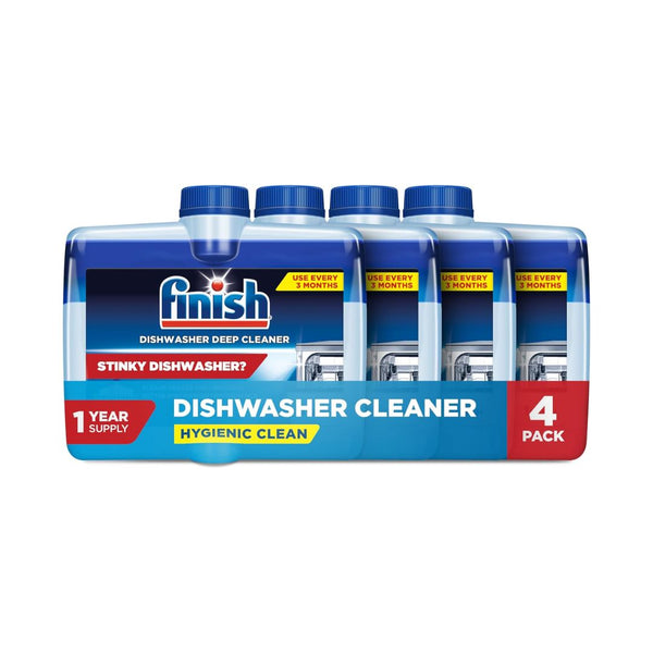 4 Bottles of Finish Dishwasher Cleaner Liquid