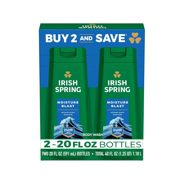 Pack of 2 Irish Spring Moisture Blast Body Wash