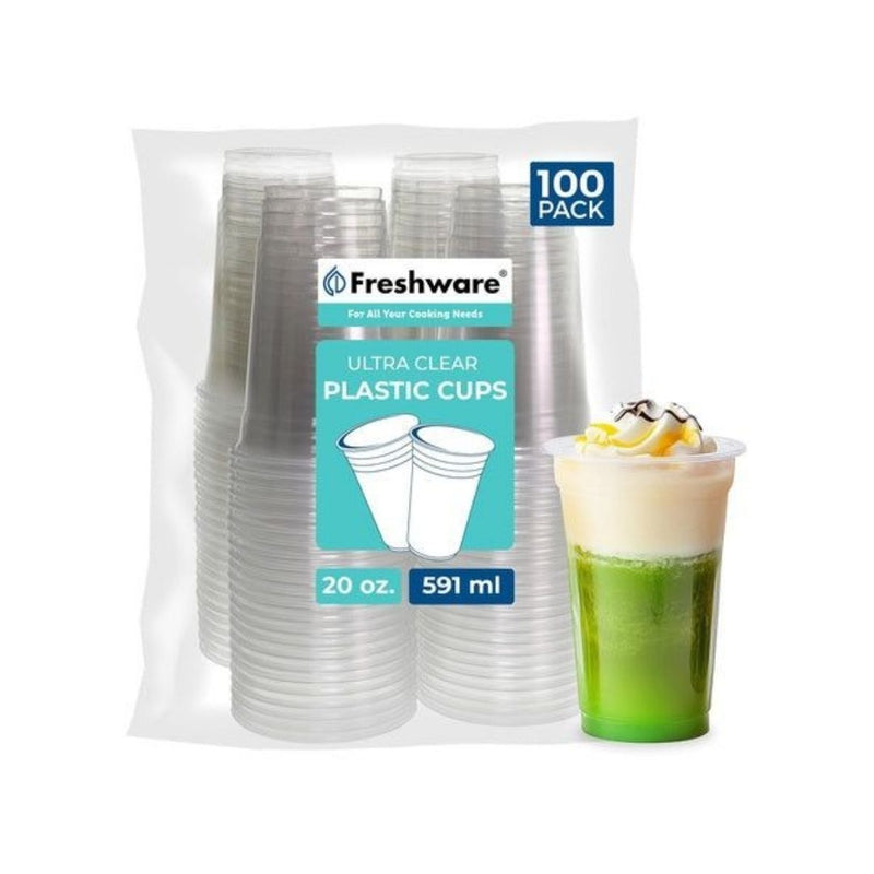 100 20oz Clear Plastic Cups