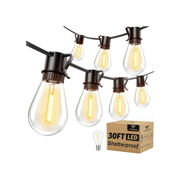 30-Ft LED Outdoor String Lights
