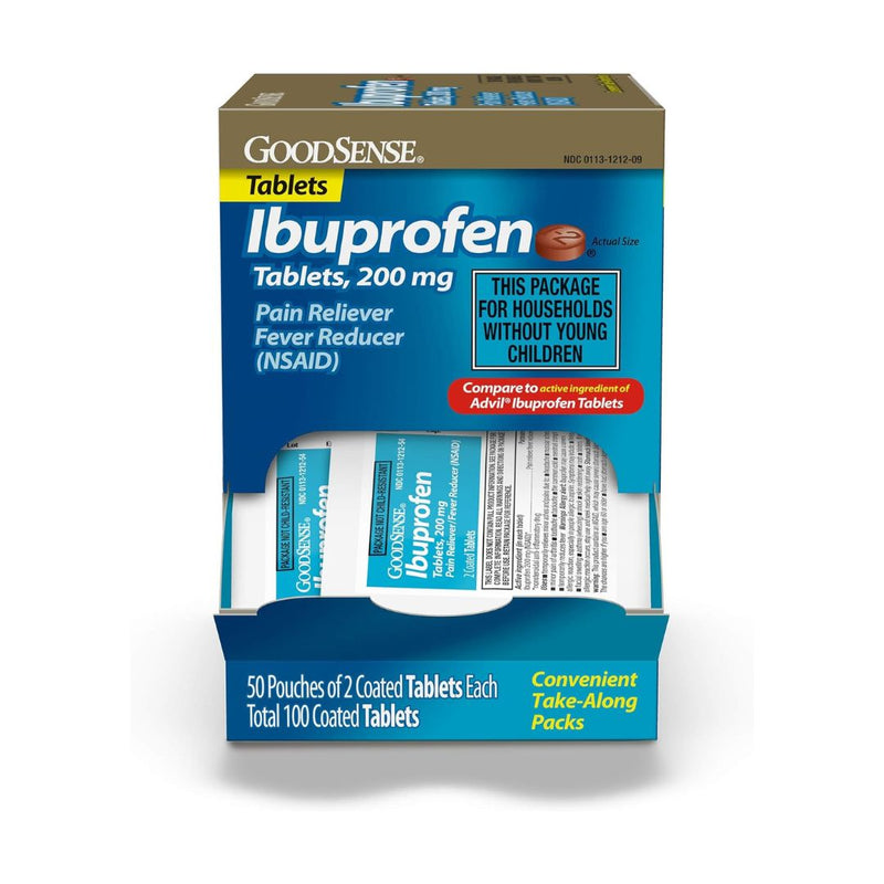 100 GoodSense Ibuprofen Tablets, 200 mg