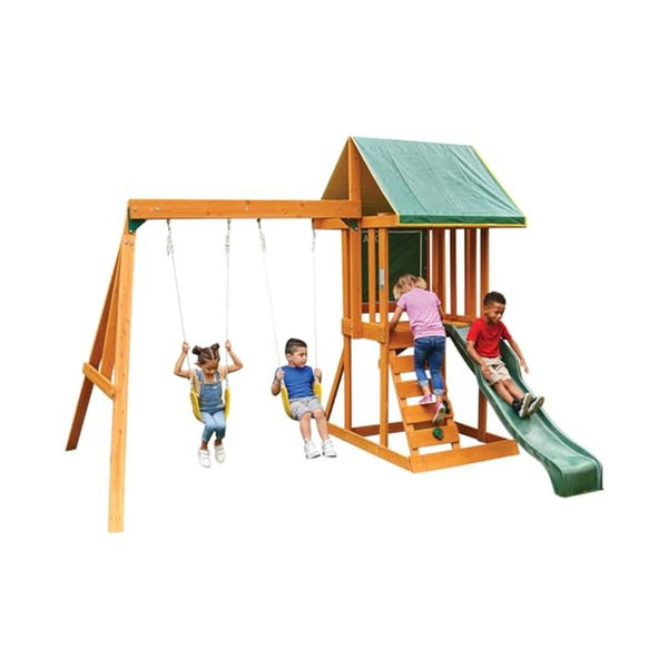 KidKraft Appleton Wooden Outdoor Swing Set