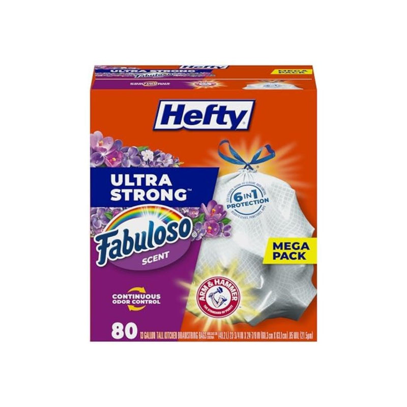 80-Count 13-Gallon Hefty Ultra Strong Tall Kitchen Trash Bags