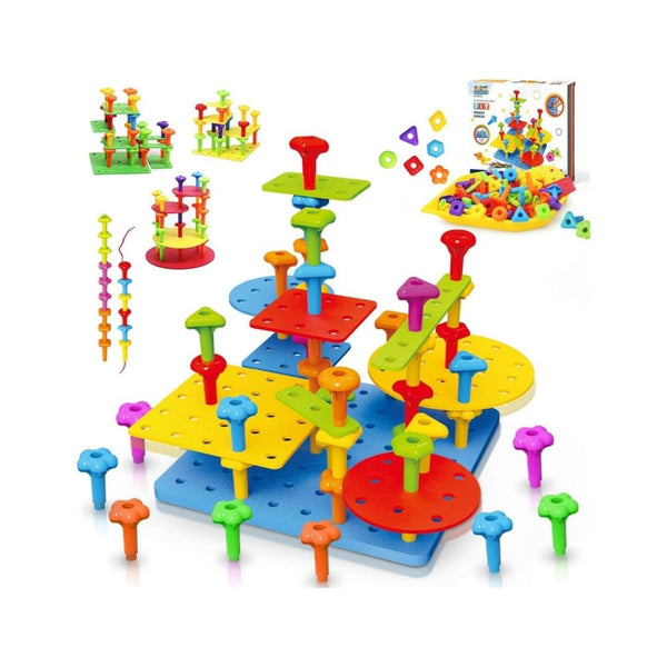 73-Pcs Peg Board Toy Set