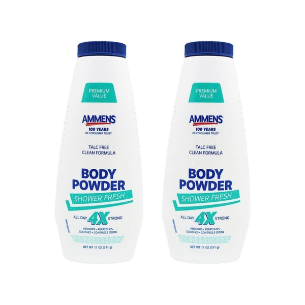 Pack of 2 Ammens Powder Shower Fresh 11 oz