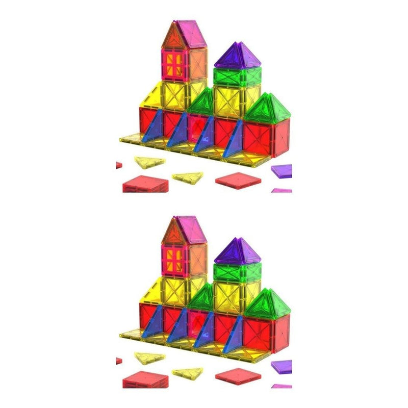 2 Mini Magnetic Building Tiles Travel Sets
