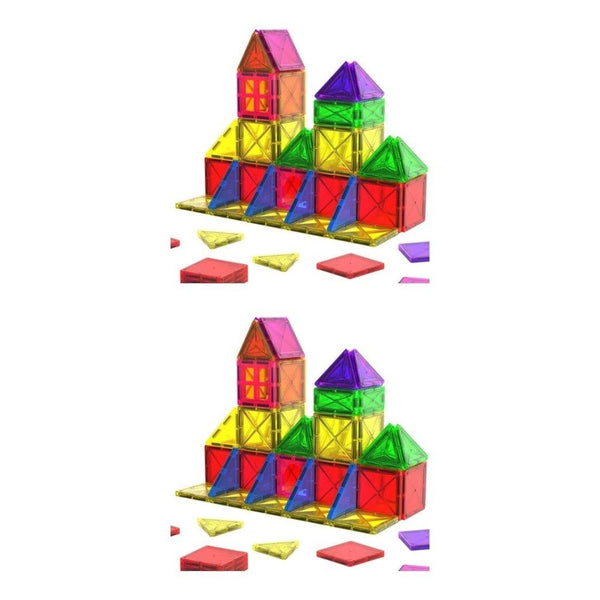 2 Mini Magnetic Building Tiles Travel Sets