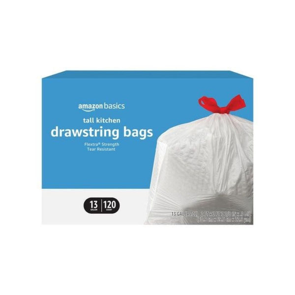 120 Amazon Basics 13 Gallon Tall Kitchen Trash Bags