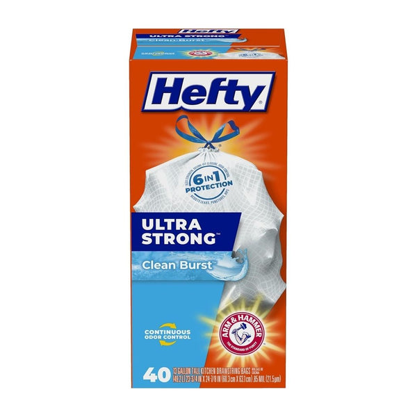 40 Hefty Ultra Strong 13 Gallon Trash Bags