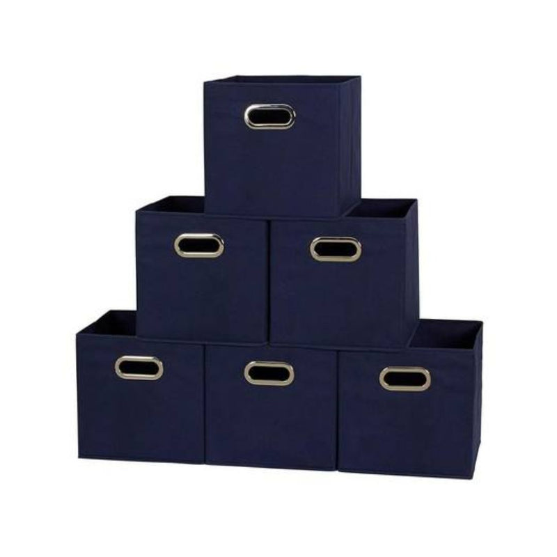 6 Household Essentials Foldable Fabric Storage Cubes