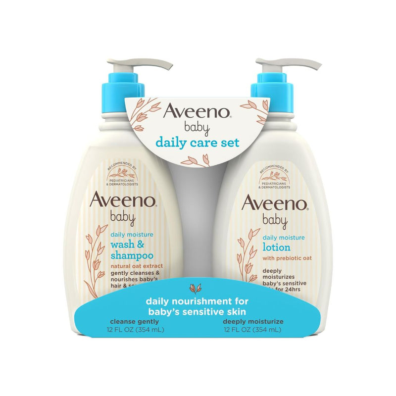 2-Pack Aveeno Baby 2-in-1 Baby Bath Wash & Shampoo
