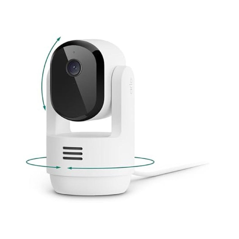 Arlo 2K Indoor Pan Tilt Wired Security Camera