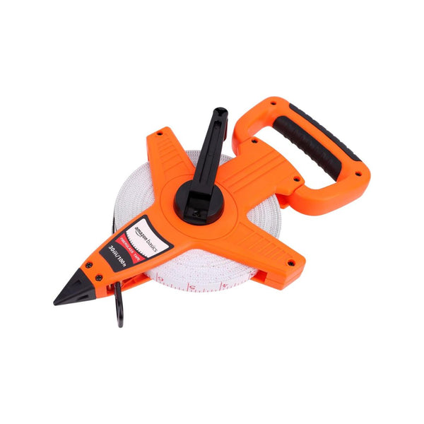 Amazon Basics Open Reel Fiberglass Measuring Tape (100-feet)