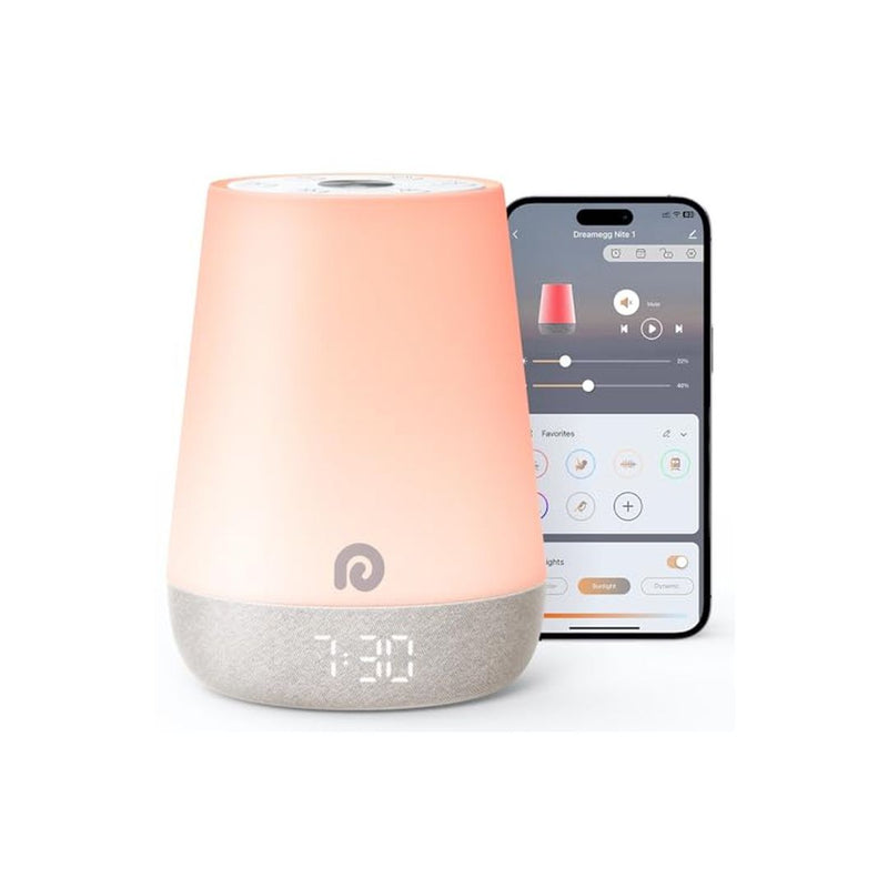 Dreamegg White Noise Machine with Night Light and Clock