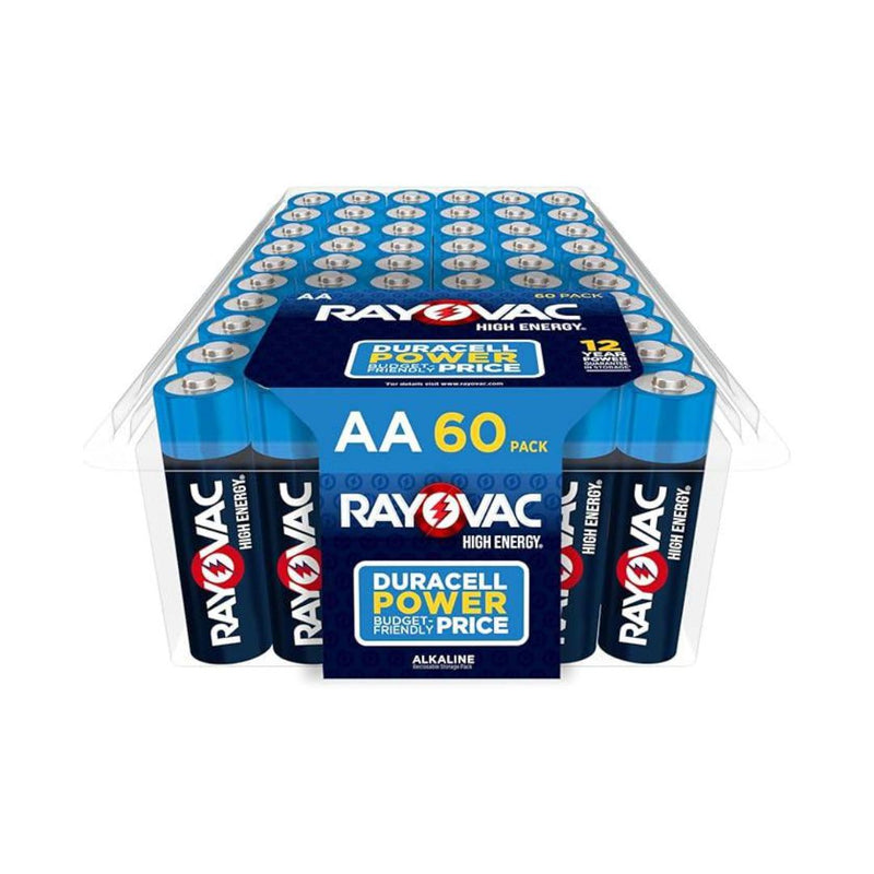60 Rayovac Alkaline AA Batteries