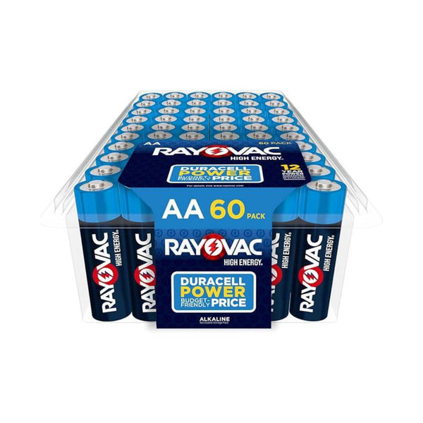 60 Rayovac Alkaline AA Batteries