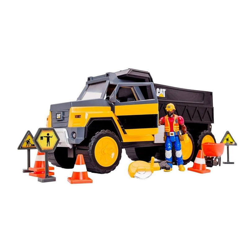 18-Piece Cat Construction Workforce Hauler Action Set