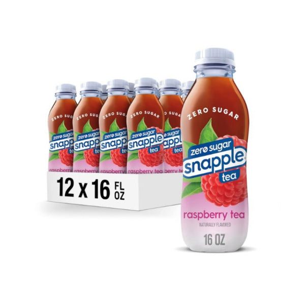 12 Packs of 16 Oz Snapple Zero Peach or Raspberry