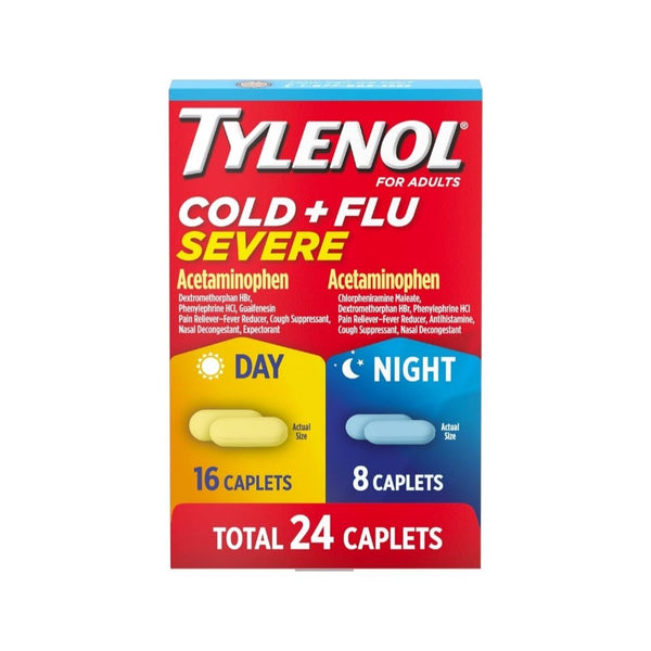 24-Count Tylenol Cold + Flu Severe Day & Night Caplets Combo Pack